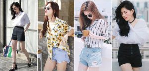 20 ไอเดียเสื้อเชิ้ต+กางเกงขาสั้น แฟชั่นหน้าร้อนสไตล์เกาหลี
