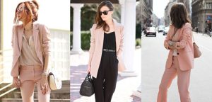 20 ลุคชิคๆ Working Women ใส่สูทชมพูพีชให้สวยหรูดูดี
