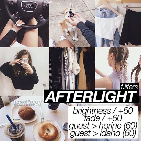 สูตรแต่งรูป afterlight