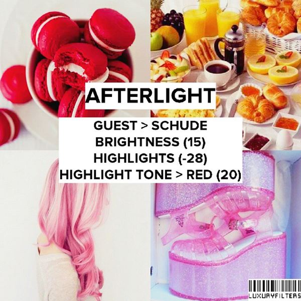 สูตรแต่งรูป afterlight