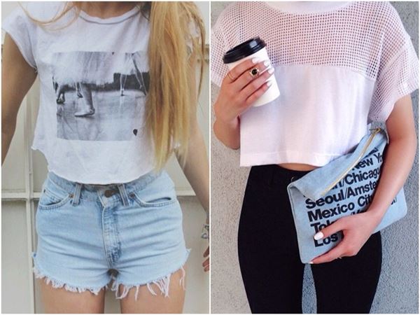 เสื้อยืด Crop