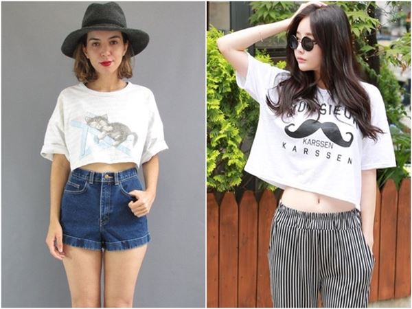 เสื้อยืด Crop