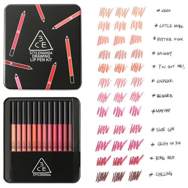 3CE Drawing Lip Pen Kit 