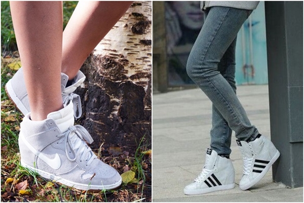 รองเท้าผ้าใบเสริมส้น