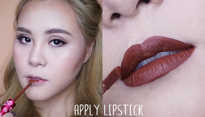 apply lipstick