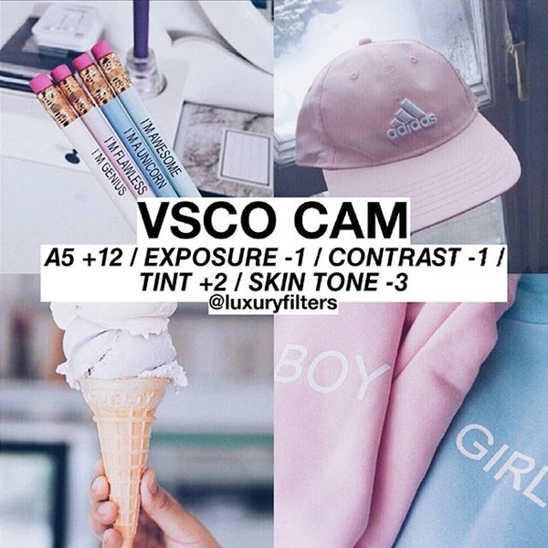 สูตรแต่งรูป VSCO