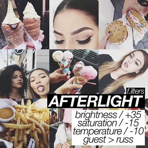 สูตรแต่งรูป Afterlight