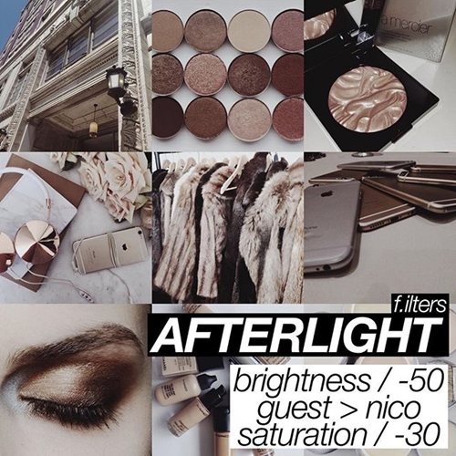 สูตรแต่งรูป Afterlight