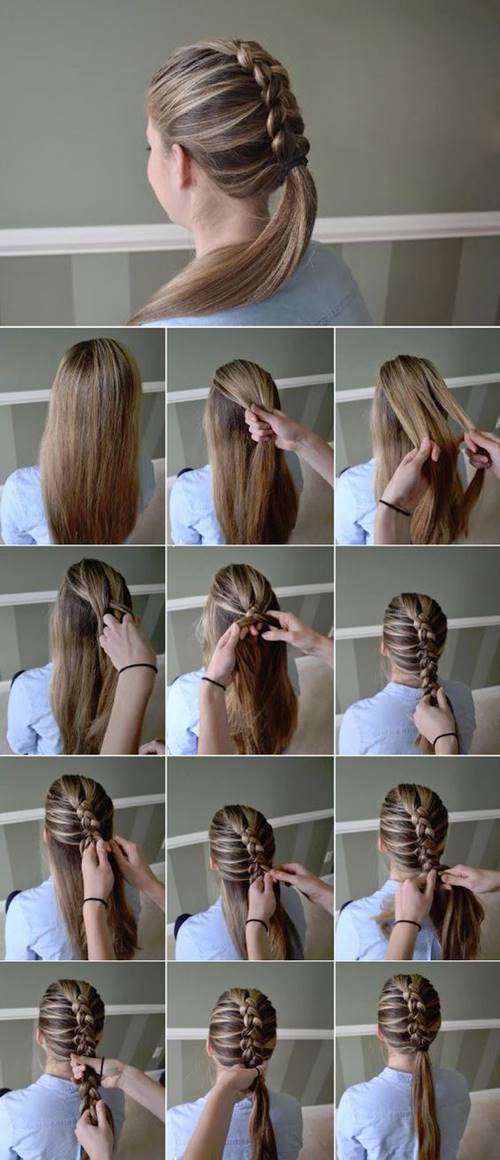 เปีย Dutch Braid