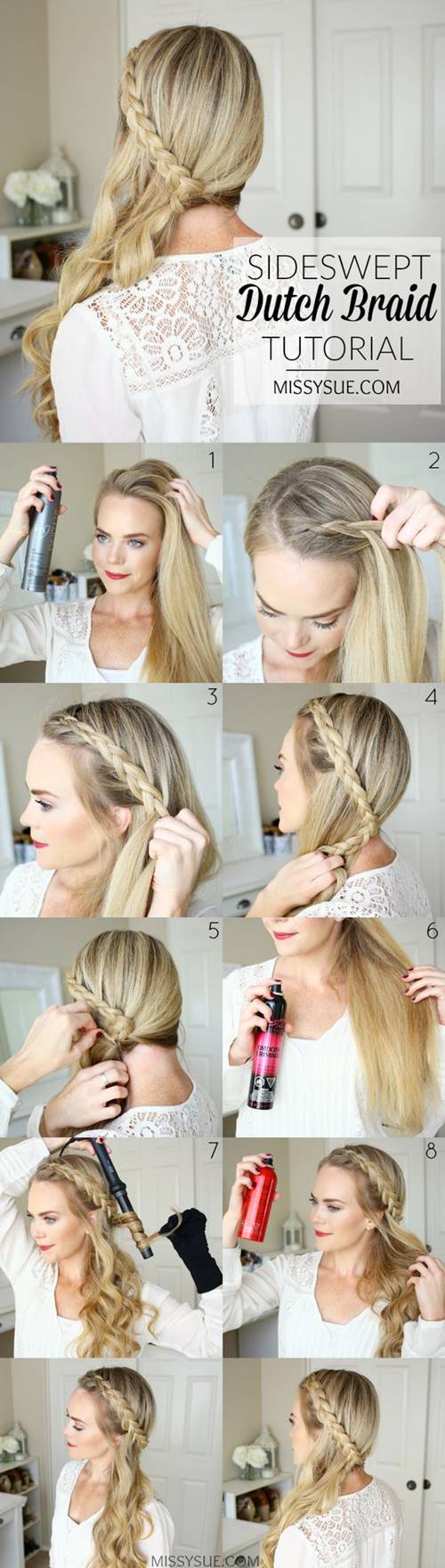 เปีย Dutch Braid