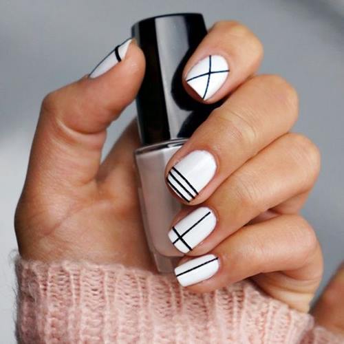 Black And White Nails