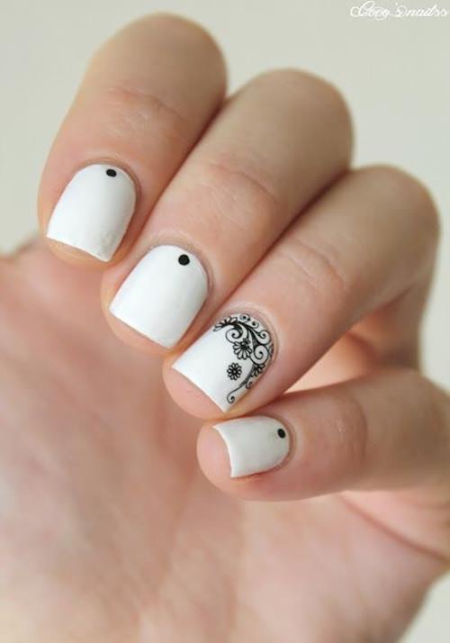 Black And White Nails