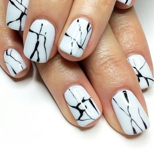 Black And White Nails