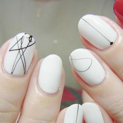 Black And White Nails