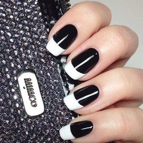Black And White Nails