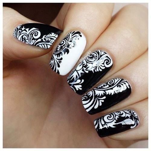 Black And White Nails