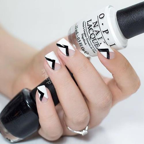 Black And White Nails