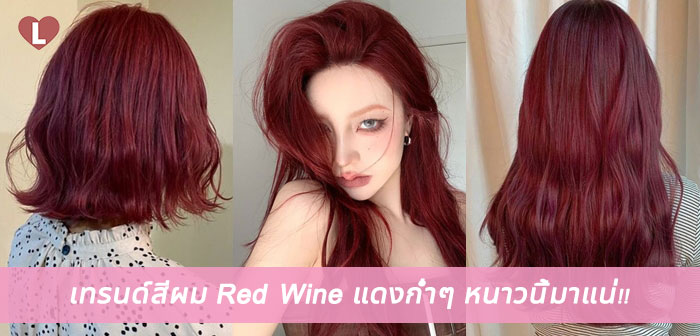เทรนด์สีผม Red Wine แดงก่ำๆ หนาวนี้มาแน่!!